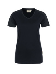 Zeige Details für Damen V-Shirt Contrast Performance Bild von Damen V-Shirt Contrast Performance