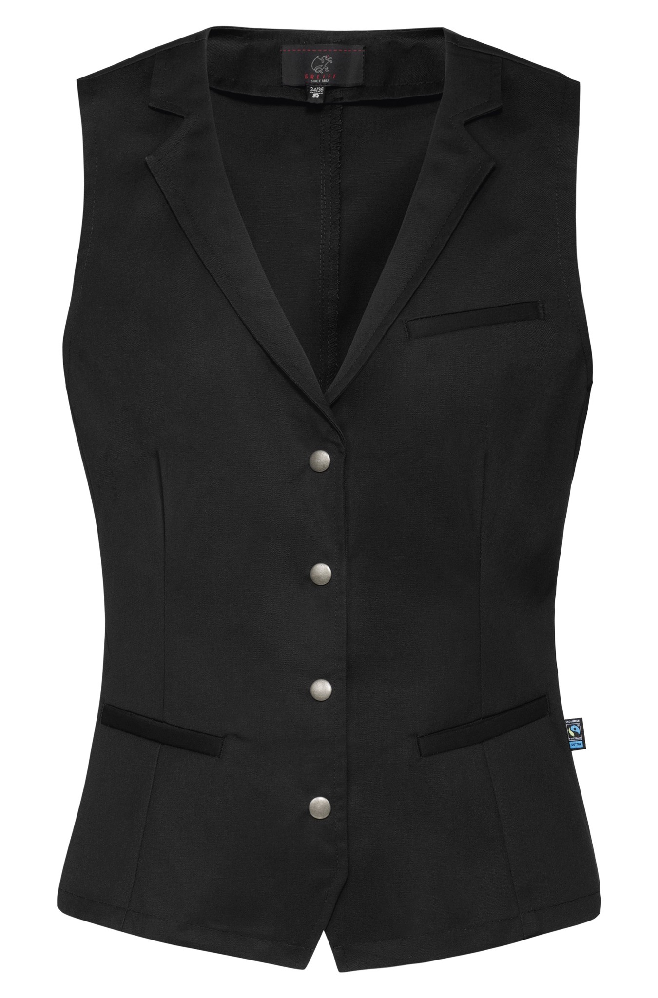 Picture of Women's waistcoat with lapel collar, regular fit