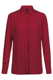 Zeige Details für Damen Chiffon- Bluse verdekte Knopfleiste 1/1 Arm Bild von Damen Chiffon- Bluse verdekte Knopfleiste 1/1 Arm