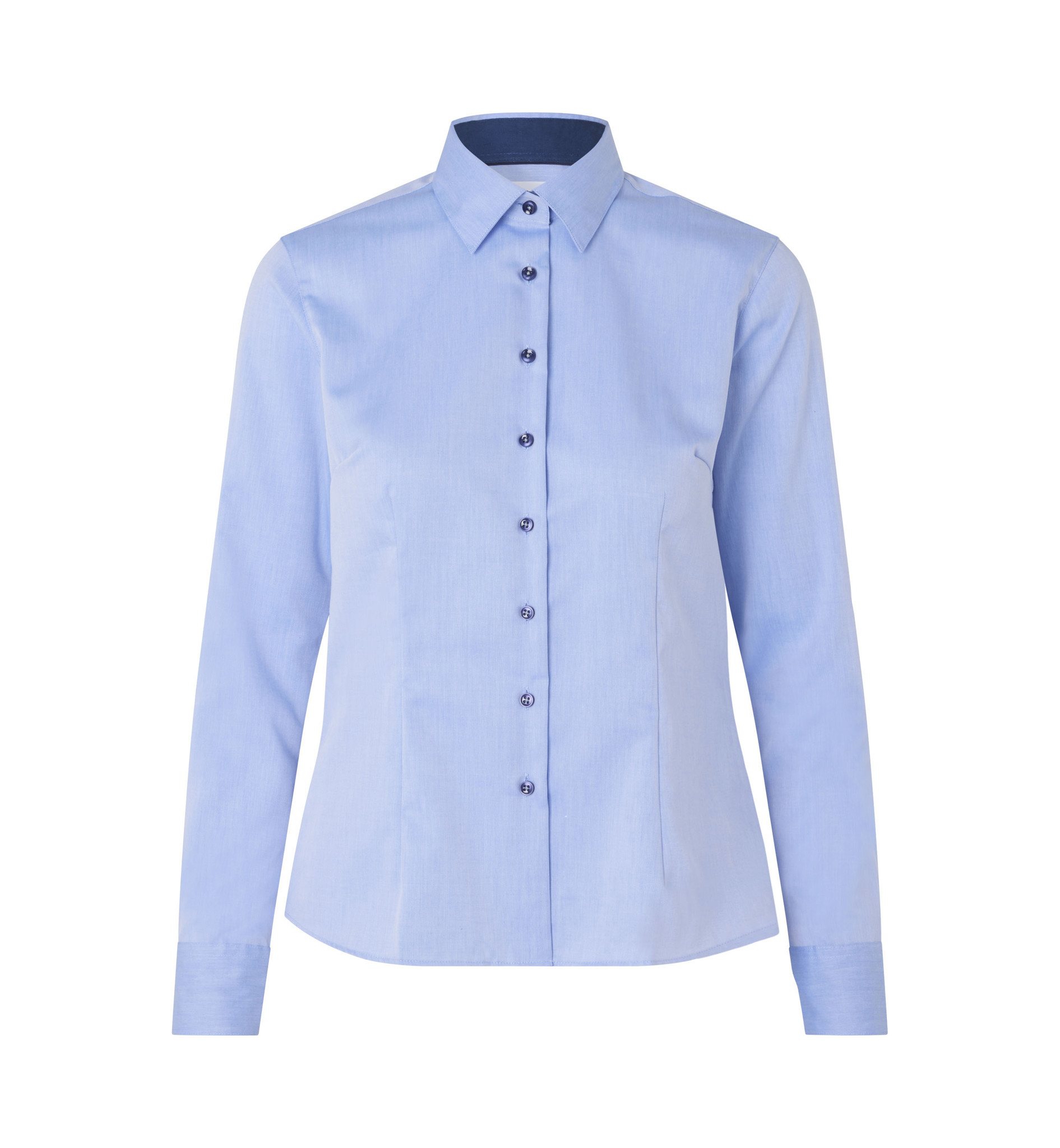 Bild von  Fine Twill Kontrast Damen Bluse 