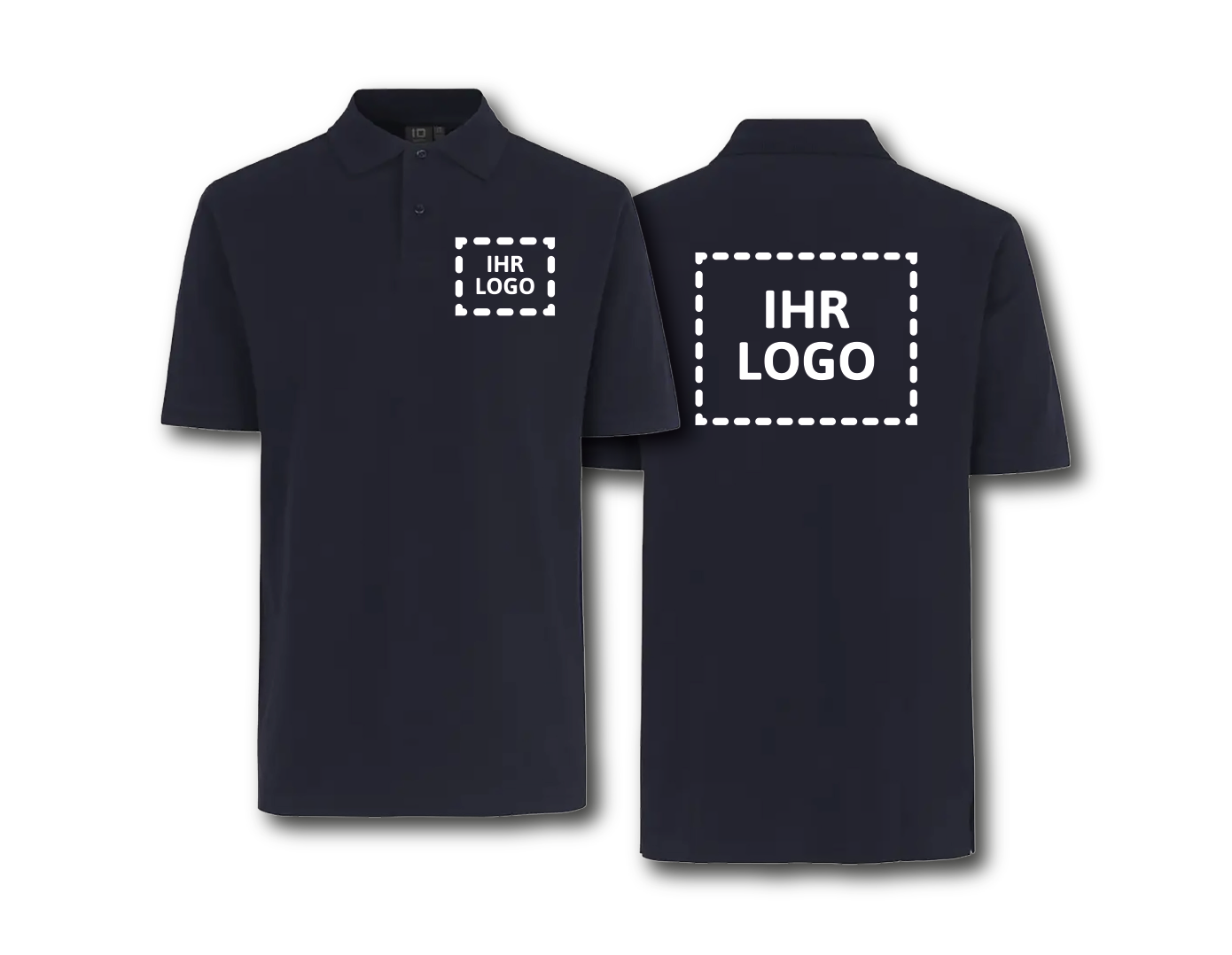 YES Herren Poloshirt inkl. Logo-Druck Brust & Rücken