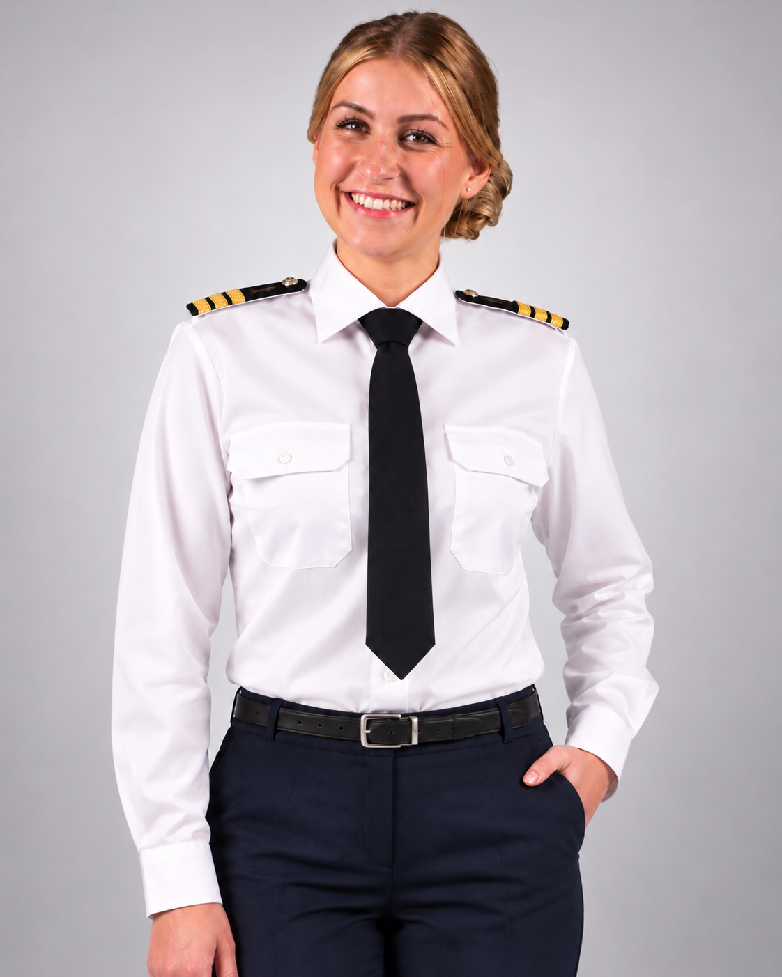 Damen Uniformbluse "Ladies fit" langarm