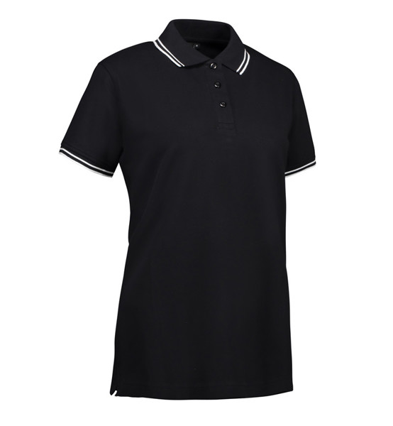 Picture of Stretch contrast poloshirt women