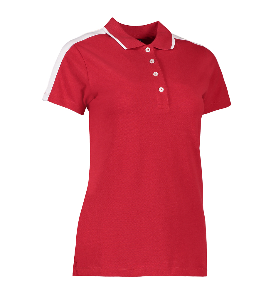 Bild von Damen Poloshirt mit Kontrastband